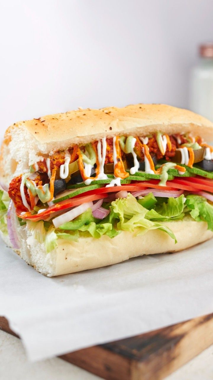 Aloo tikki sub sendwich 