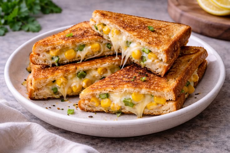 Peri peri sweetcorn sendwich 